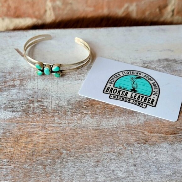 Langley Authentic Turquoise Cuff Bracelet - Picture 4 of 7